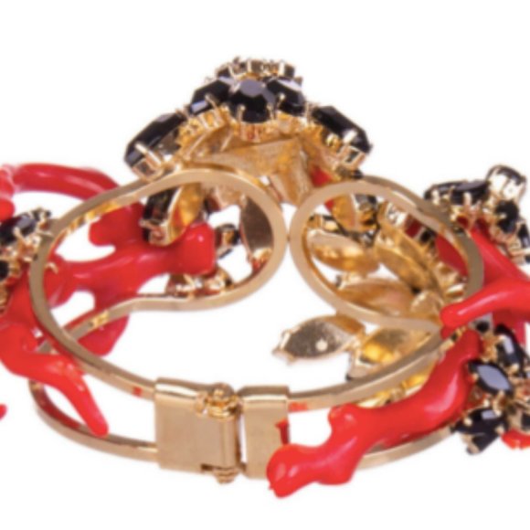 DSQUARED2 Bangle Bracelet Coral & Crystal - Picture 3 of 5